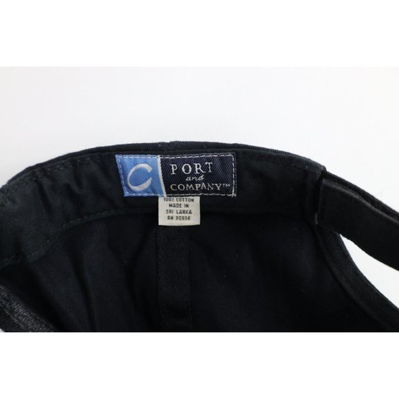 Vintage Distressed Spell Out WLQR 1470 Sports Radio The Ticket Hat Cap Black - Picture 7 of 7